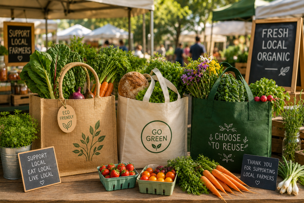 Sustainable Bags for Farmers' Markets and Local Vendors